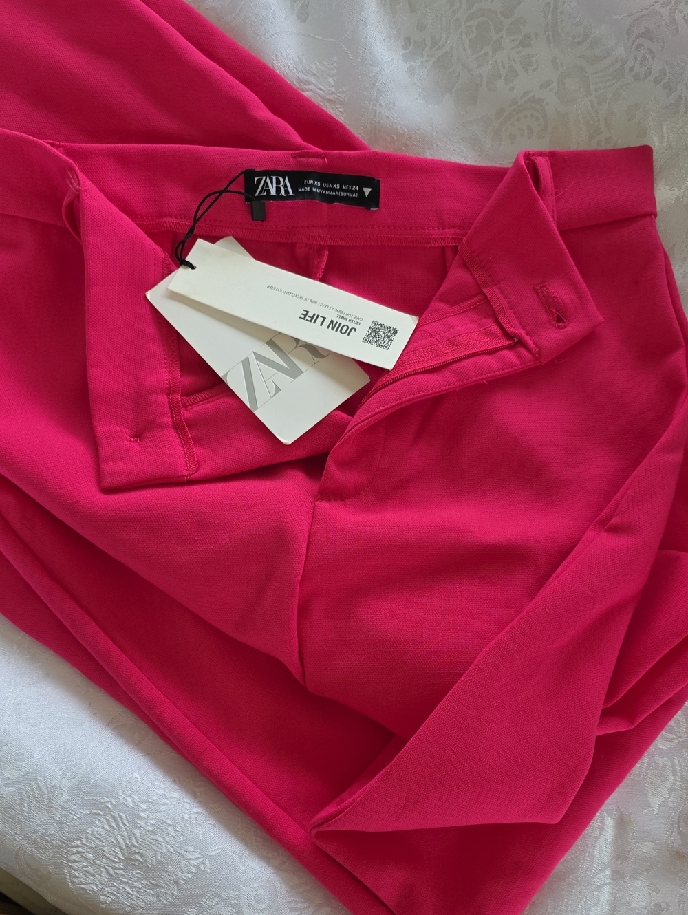 Zara Vibrant Pink Tailored Pants